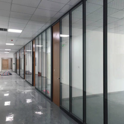 Rothnow 30 series glass office partition in white, 1000mm wide by 1000mm high, with sleek modern design for office space separation