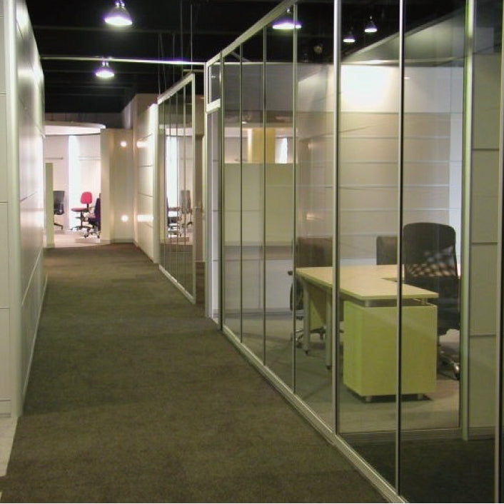 White Rothnow 30 series glass office partition with sleek design, 1000mm wide and 1000mm high for modern workspace division