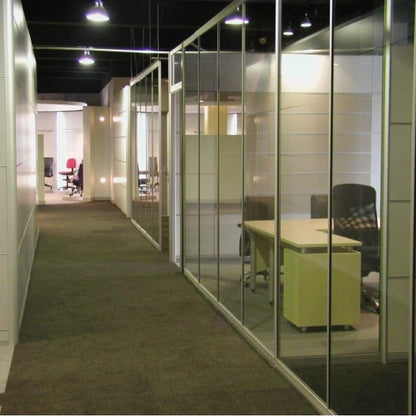 White Rothnow 30 series glass office partition with sleek design, 1000mm wide and 1000mm high for modern workspace division