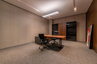 Rothnow 30 Series glass office partition in white, 1000mm wide and high, with sleek modern design for office space separation.