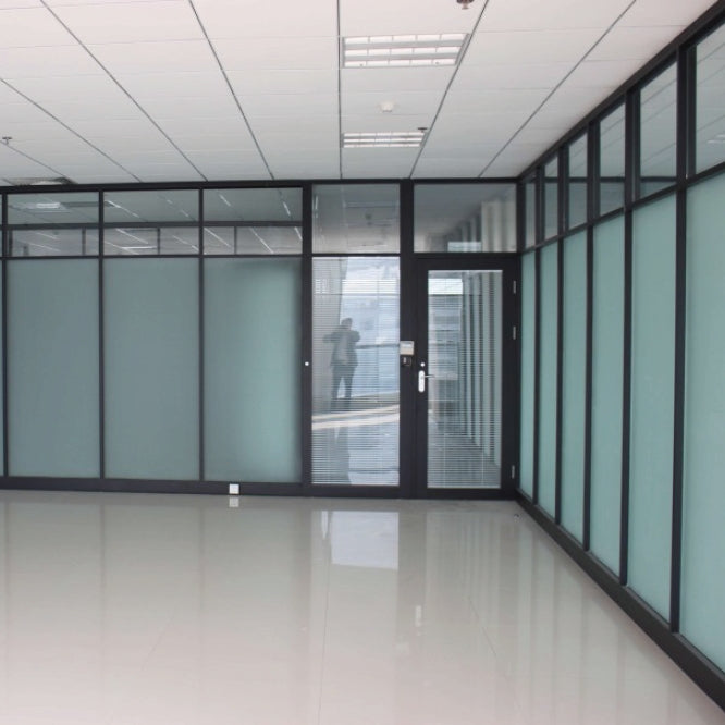 Rothnow 83 Series glass office partition, 1000mm wide by 1000mm high, white, designed for modern workspace separation.