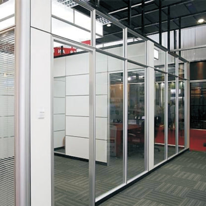 Rothnow 83 series glass office partition, 1000mm x 1000mm, white, PR-A80-C, with clear glass panel for modern workspace division.
