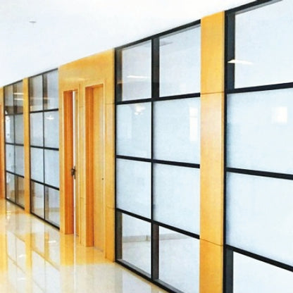 Rothnow 83 series glass privacy partition in white, 1000mm wide by 1000mm high, for office or room separation.