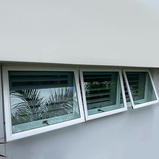 Rothnow® Aluminum Window 50 Series awning window in black, 1000mm wide by 1000mm high, with a sleek, modern design.