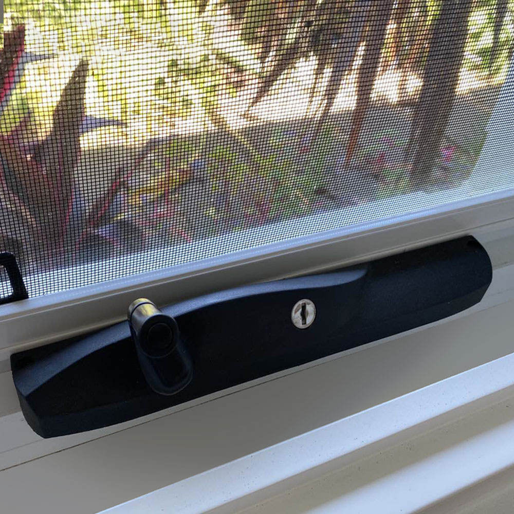 Rothnow aluminum 50 series awning window, black finish, 1000mm wide by 1000mm high, with a 150mm extension.