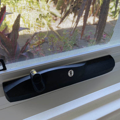 Rothnow aluminum 50 series awning window, black finish, 1000mm wide by 1000mm high, with a 150mm extension.