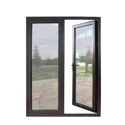 Rothnow® 50 Series aluminum casement window with black frame, 1000mm width, 1000mm height, and 150mm depth.
