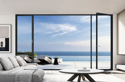 Rothnow® aluminum 50 series casement window with black frame, 1000mm width by 1000mm height, and 150mm width frame.