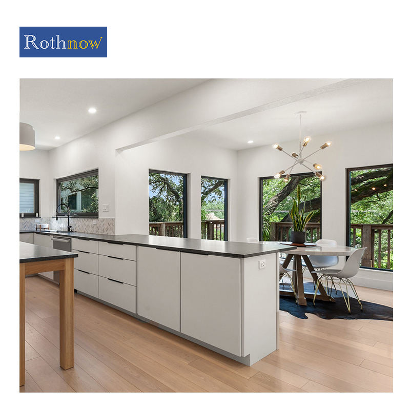 Rothnow® Aluminum Window 50 Series fixed window in black, 1000mm wide by 1000mm high, featuring sleek aluminum frame.