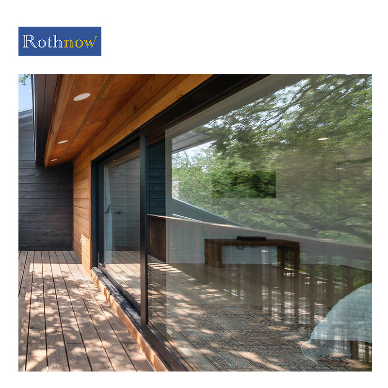 Rothnow® Aluminum Window 50 Series fixed window, 1000mm wide by 1000mm high with black frame, showcasing sleek, modern design.