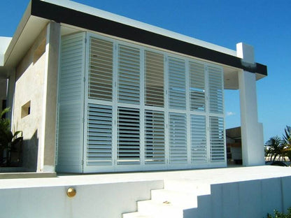 Rothnow® Aluminum Window 50 Series Louver Window with black frame, 1000mm W x 1000mm H, showcasing adjustable louvers.