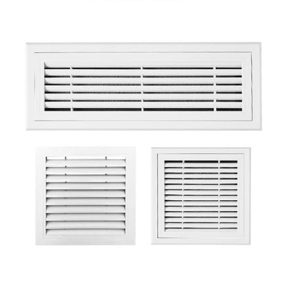 Rothnow® Aluminum Window 50 Series casement louver window with black frame, 1000mm W x 1000mm H, featuring horizontal louvers.