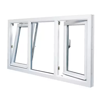 Rothnow® Aluminum 50 Series Tilt & Turn Window, 1000mm W x 1000mm H, black frame, modern design with open tilt and turn functionality.