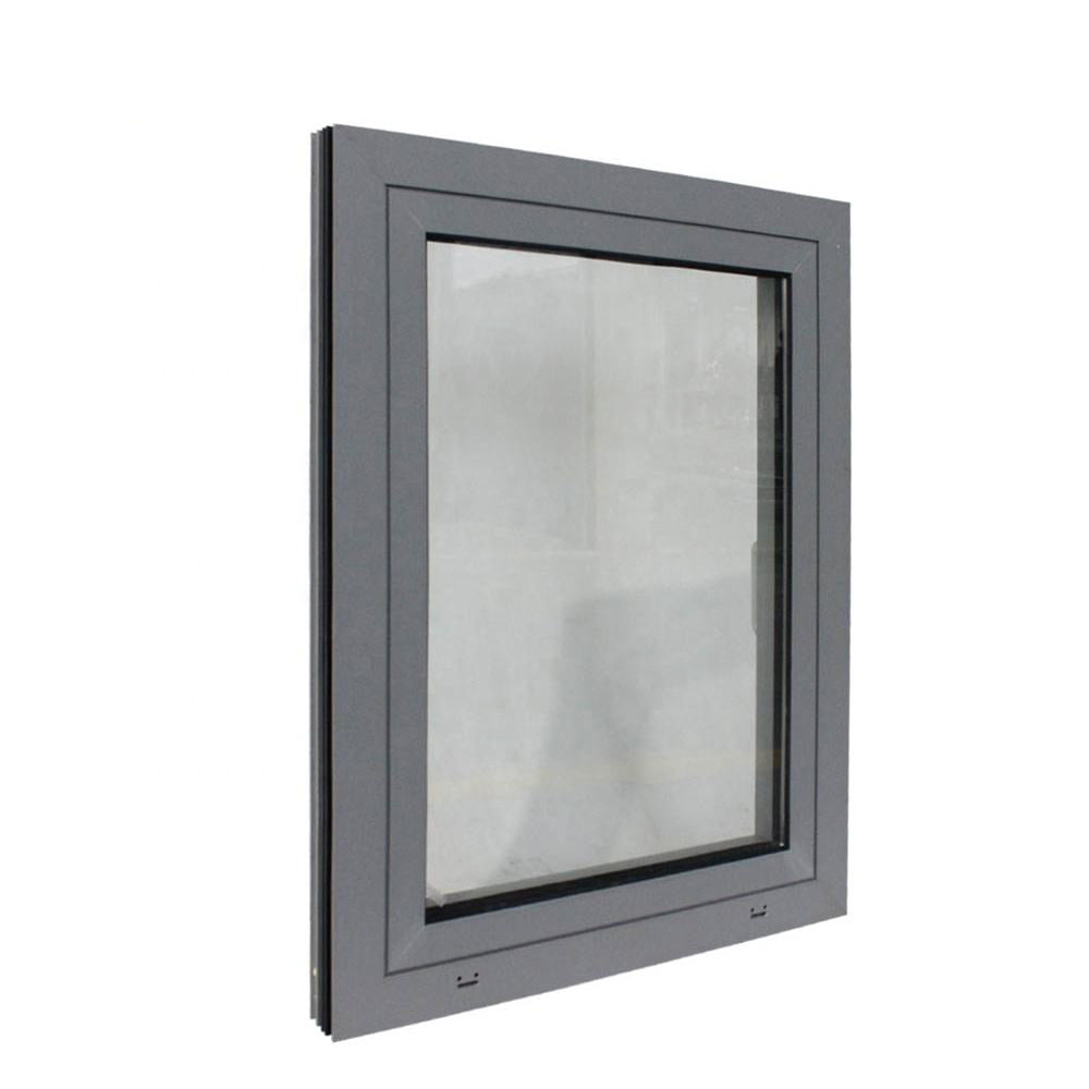 Rothnow® Aluminum 50 Series Tilt & Turn Window, black frame, 1000mm wide x 1000mm high, with tilt and turn functionality.