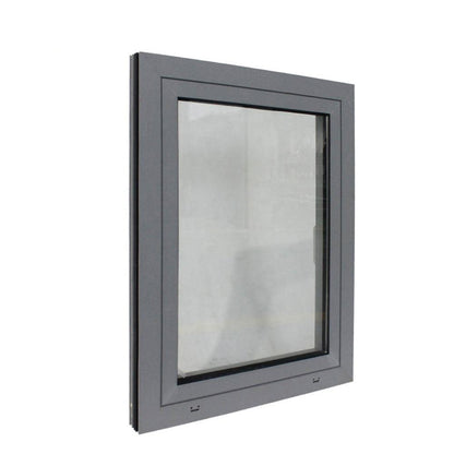 Rothnow® Aluminum 50 Series Tilt & Turn Window, black frame, 1000mm wide x 1000mm high, with tilt and turn functionality.