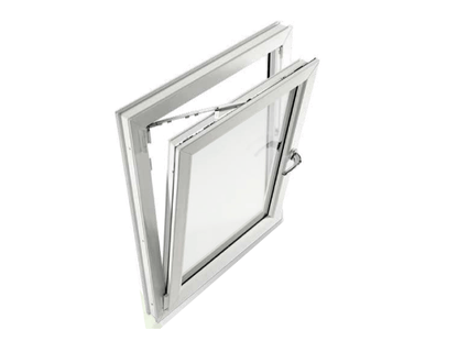 White Rothnow® Aluminum Window 50 Series tilt and turn window, 1000mm x 1000mm, with black frame detail.