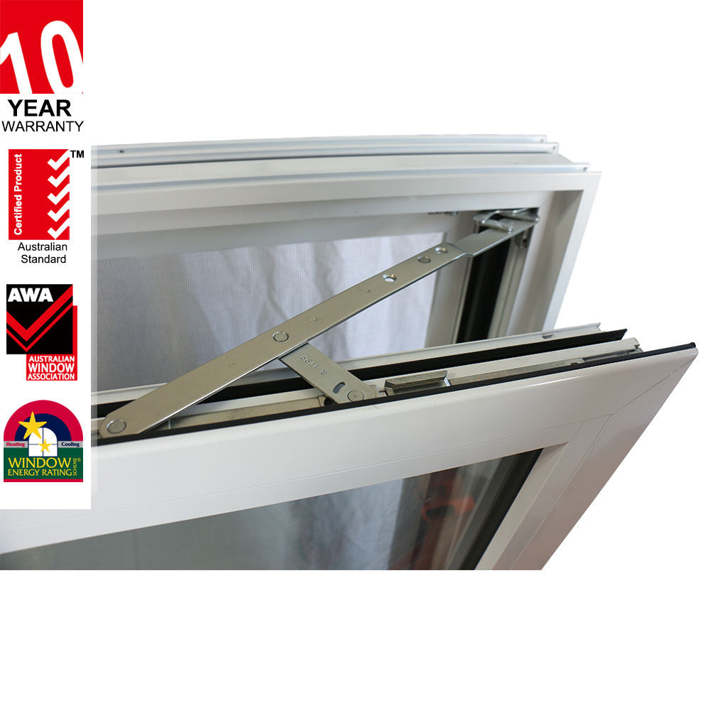 Rothnow® Aluminum 50 Series tilt & turn window with wood grain pattern, 1000mm x 1000mm, black frame, modern design.