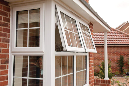 Rothnow® Aluminum Window 55 Series awning window in black, 1000mm W x 1000mm H, featuring a sleek, modern design.