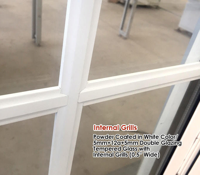 Rothnow® Aluminum Window 55 Series awning window with black frame, 1000mm x 1000mm size, showing the open window with clear glass