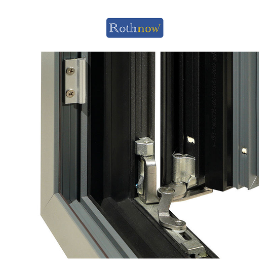 Rothnow® Aluminum 55 Series thermal break tilt & turn window, 1000mm x 1000mm, black frame, modern window design