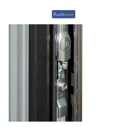Rothnow® Aluminum Window 55 Series thermal break tilt and turn window, black frame, 1000mm x 1000mm size, modern design.