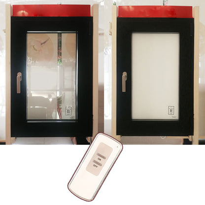 Rothnow® aluminum 55 Series tilt and turn window with auto-frosted glass, black frame, thermal break for energy efficiency.