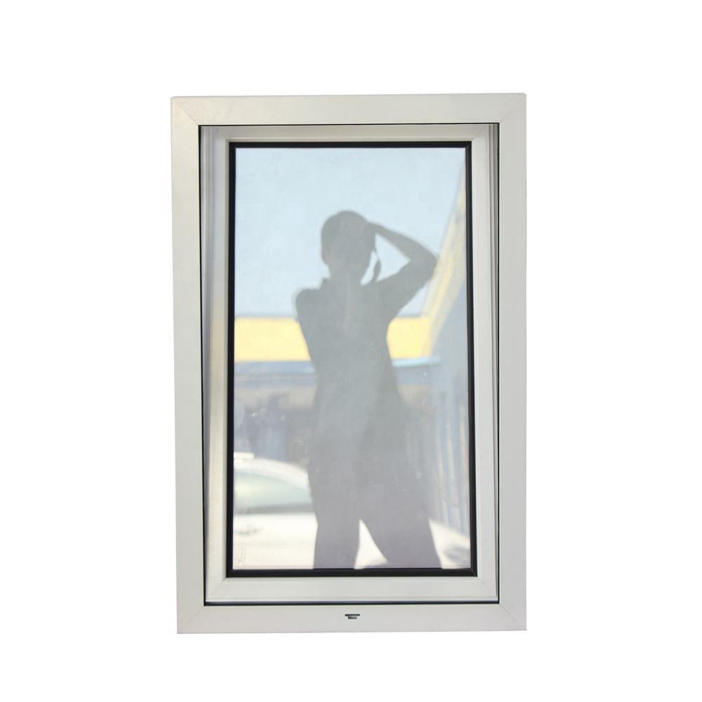 Rothnow® Aluminum Window 55 Series thermal break tilt and turn window in white, with black frame details, 1000mm x 1000mm.