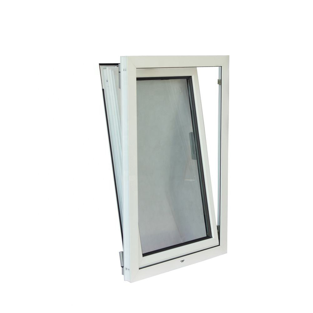Rothnow® Aluminum 55 Series thermal break tilt and turn white window, 1000mm x 1000mm, with black frame accents, modern design