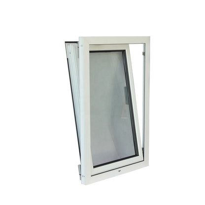 Rothnow® Aluminum 55 Series thermal break tilt and turn white window, 1000mm x 1000mm, with black frame accents, modern design