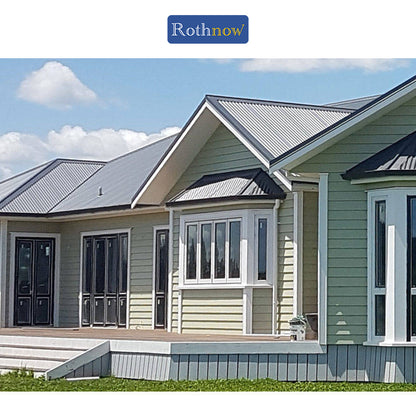 Rothnow® Aluminum 70 Series folding window for balcony, black finish, 1000mm wide by 1000mm high, with foldable glass panels.