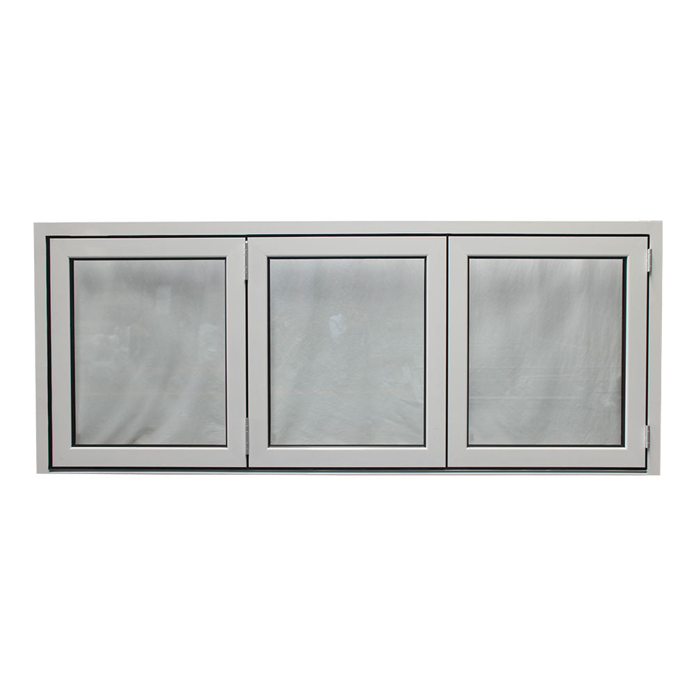 Rothnow® Aluminum Window 75 Series folding window with single glass, black frame, 1000mm wide by 1000mm high