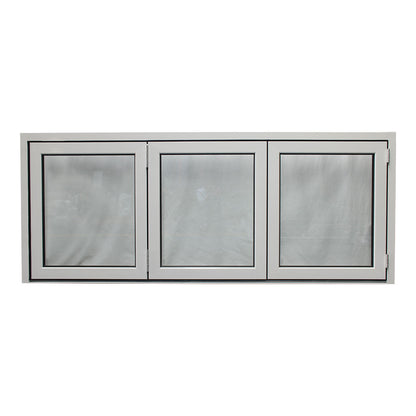 Rothnow® Aluminum Window 75 Series folding window with single glass, black frame, 1000mm wide by 1000mm high