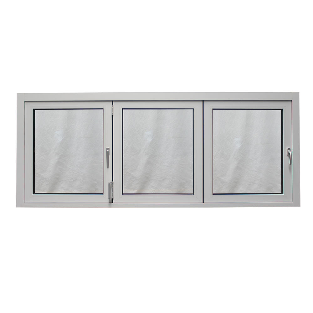 Rothnow® Aluminum 75 Series Folding Window with single glass, black frame, 1000mm x 1000mm size, showcasing sleek design.