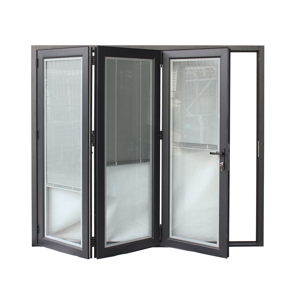 Rothnow Aluminum Window 75 Series folding window with louver inside, black finish, 1000mm wide by 1000mm high.