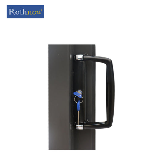 Rothnow Aluminum 80 Series sliding window in black, hurricane-proof design, 1000mm x 1000mm for secure, durable home ventilation.