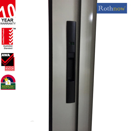 Rothnow® Aluminum 80 Series Sliding Window with thermal break, black finish, 1000mm x 1000mm, modern design