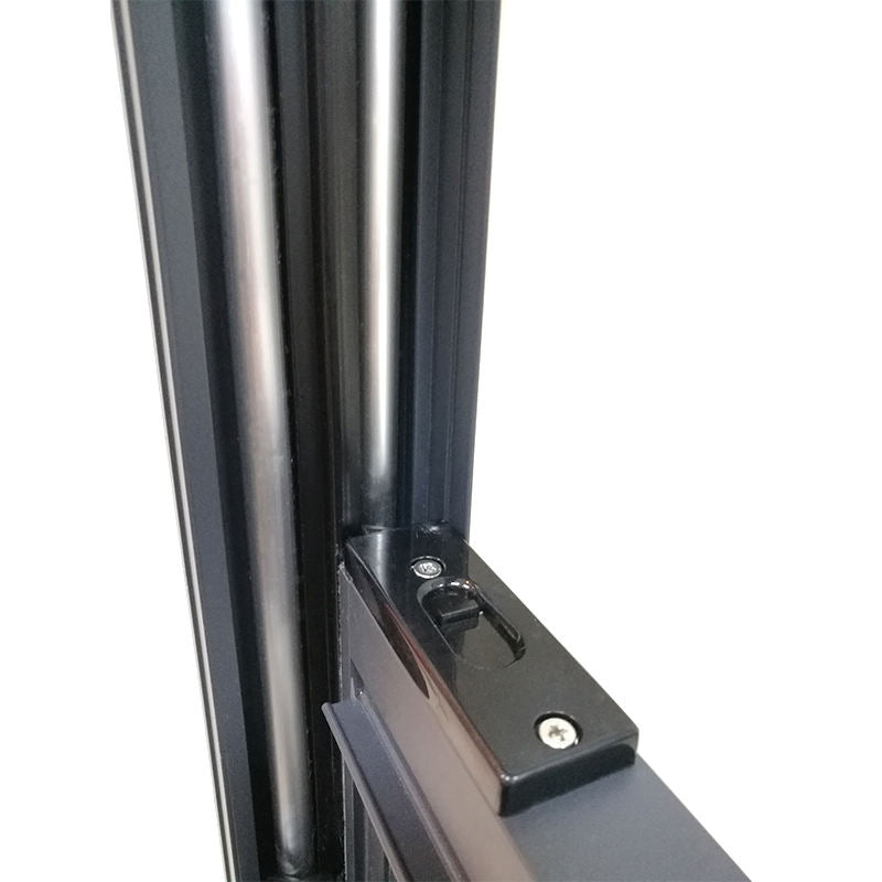 Rothnow® Aluminum 83 Series Black Double Hung Window, 1000mm x 1000mm, with black frame and sliding sash for modern homes.