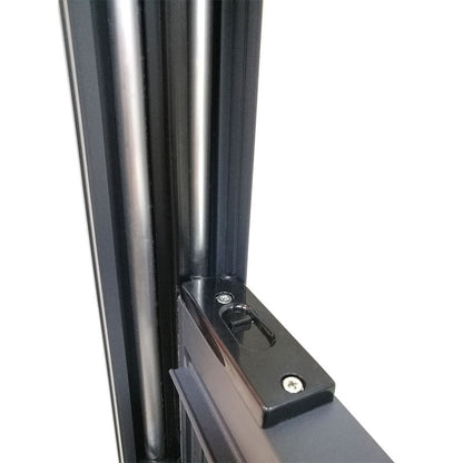 Rothnow® Aluminum 83 Series Black Double Hung Window, 1000mm x 1000mm, with black frame and sliding sash for modern homes.