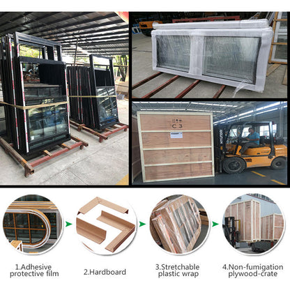 Rothnow Aluminum 83 Series double hung window with grille, black finish, 1000mm width by 1000mm height, with visible window frame and grille.