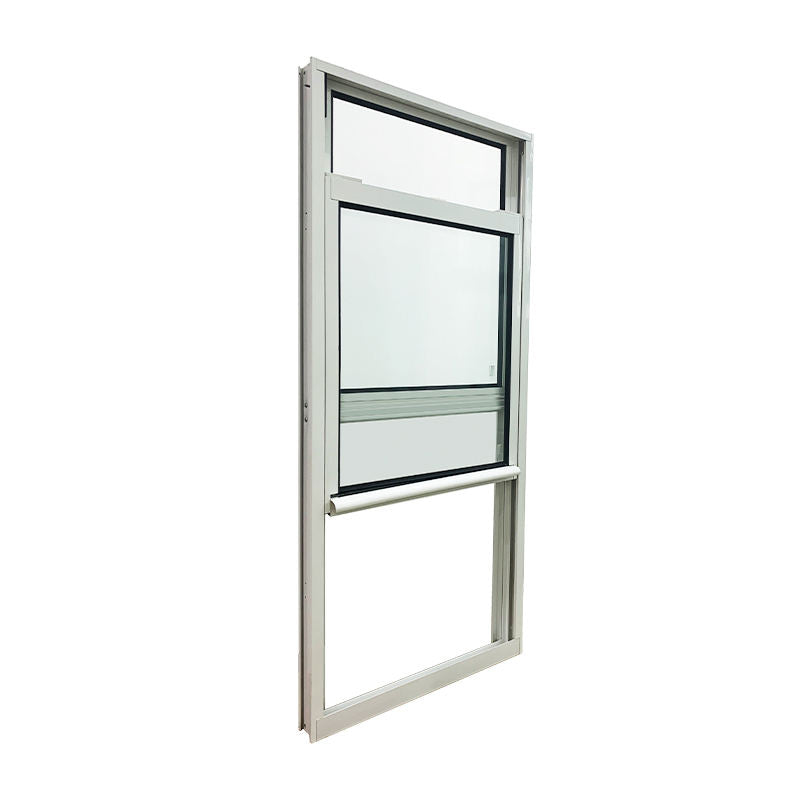 Rothnow® Aluminum Window 83 Series single hung thermal break window with black frame, 1000mm x 1000mm, showing the window profile and glass.