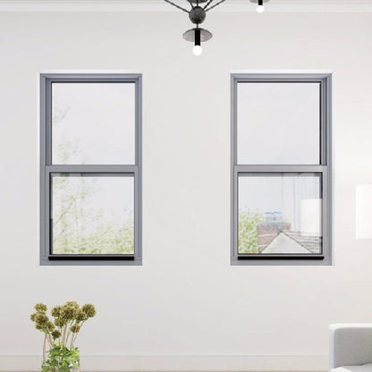 Rothnow® Aluminum Window 83 Series single hung window with thermal break, black finish, 1000mm W x 1000mm H, showing sleek modern design.