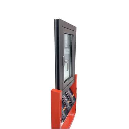 Rothnow® 50 Series aluminum casement window with black frame, 1000mm wide by 1000mm high, featuring sleek, modern design.
