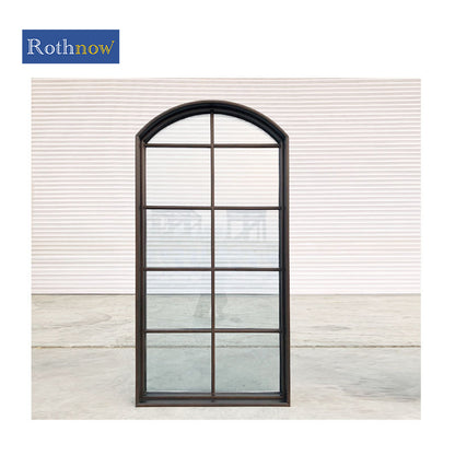 Rothnow® French Style Aluminum Window, 50 Series fixed window in black, 1000mm wide by 1000mm high with 150mm frame width.