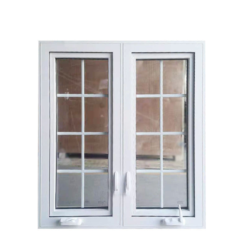 Rothnow French Style Aluminum Casement Window 55 Series, black finish, 1000mm x 1000mm, with window frame and glass panes