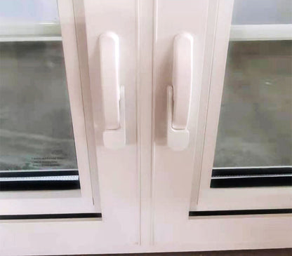 Rothnow French Style Aluminum Casement Window 55 Series, black frame, 1000mm x 1000mm, with opening sash.
