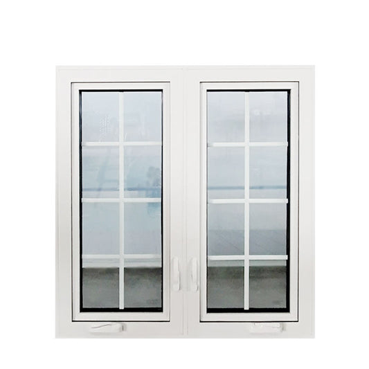 Rothnow® French style aluminum casement window 55 series, black finish, 1000mm x 1000mm, with detailed frame and window pane.