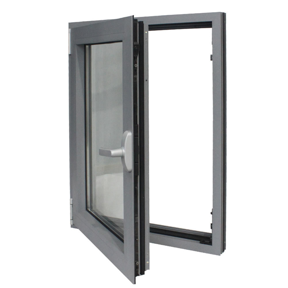 Rothnow® French Style Aluminum Window 55 Series with insulated glass, black finish, 1000mm x 1000mm casement window.