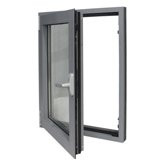 Rothnow® French Style Aluminum Window 55 Series with insulated glass, black finish, 1000mm x 1000mm casement window.