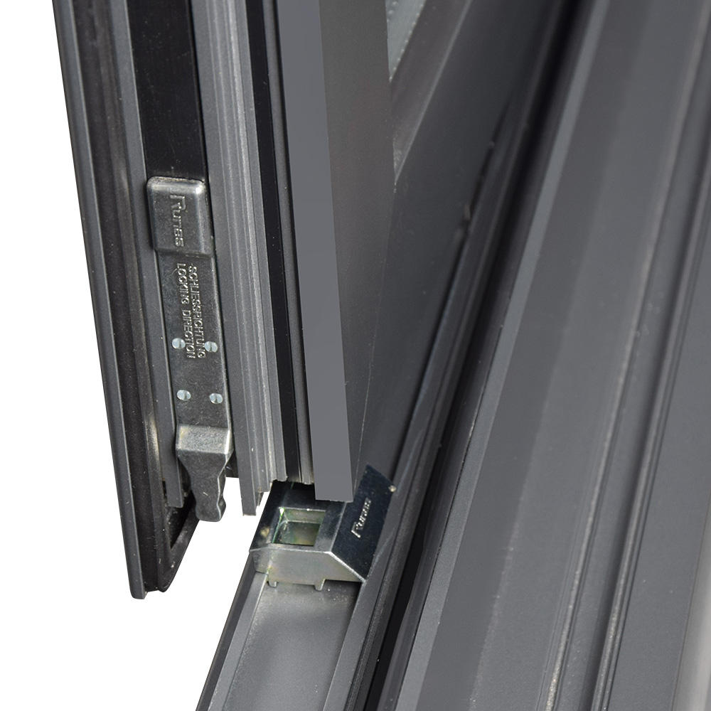 Rothnow® French Style Aluminum Casement Window with insulated glass, 1000mm x 1000mm, black frame, 55 Series for modern homes