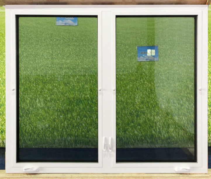 Rothnow® 50 Series aluminum casement window, black finish, 1000mm W x 1000mm H with 150mm width frame, high-quality and durable design.